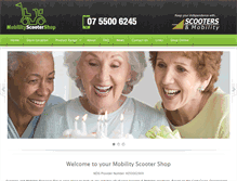 Tablet Screenshot of mobilityscootershop.com.au